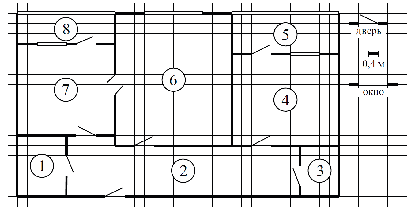 Огэ по математике на рисунке изображен план двухкомнатной квартиры в многоэтажном жилом доме