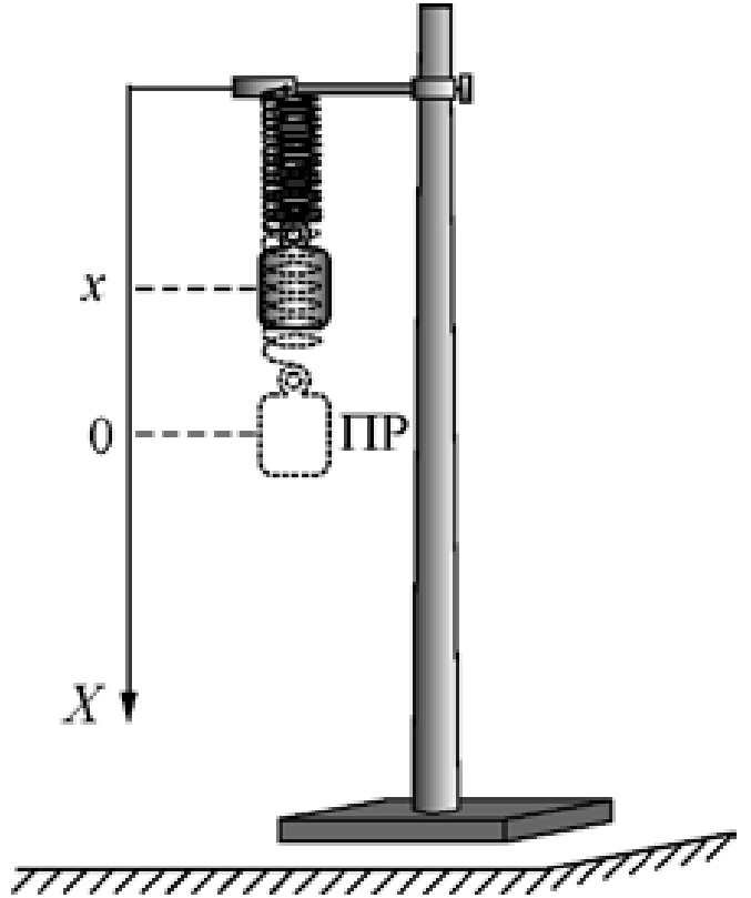 Груз изображенного на рисунке пружинного маятника совершает гармонические колебания между точками 1 и 3