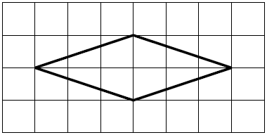 Найдите диагональ ромба на клетчатой бумаге. Ромб по клеточкам. Ромб на квадратной решетке. Ромб на клеточках. Нарисовать ромб по клеточкам.