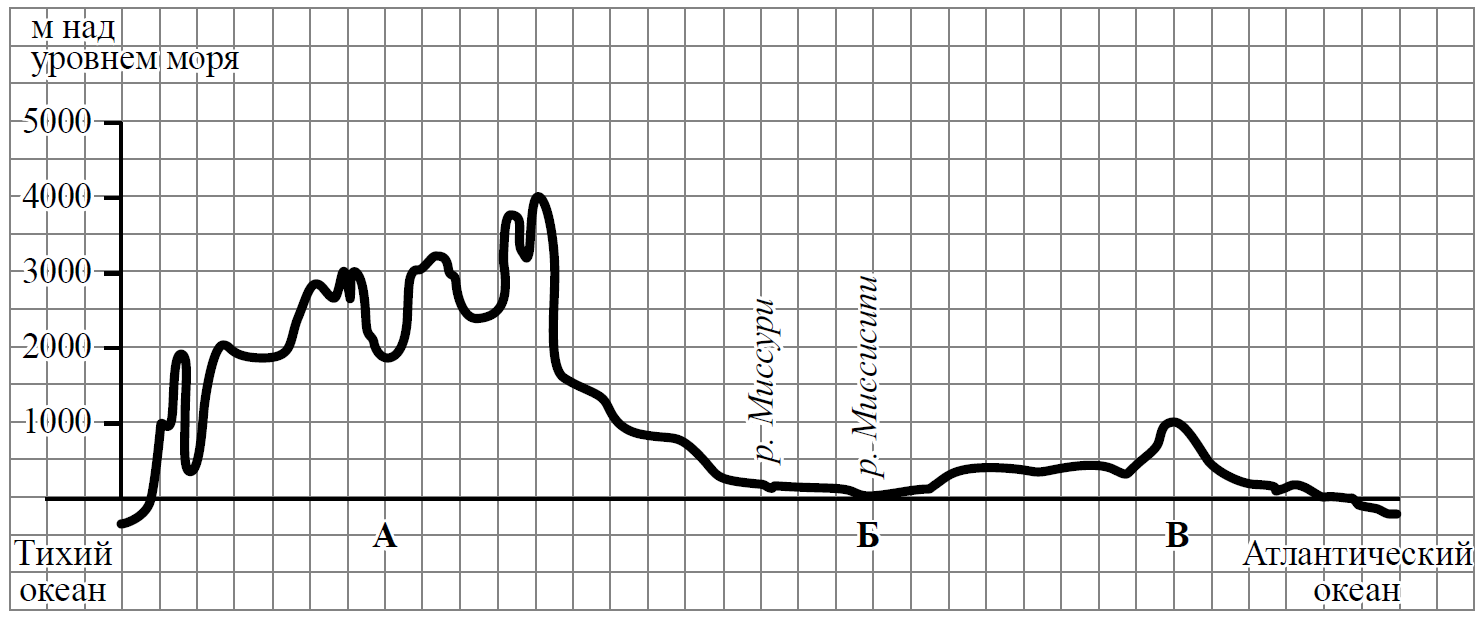 Профиль рельефа южной америки впр. Какой крупной форме рельефа соответствует участок профиля. Профиль рельефа Северной Америки представленный на рисунке. Буква профиля рельефа. На уроке географии Алена построила профиль рельефа Северной Америки.