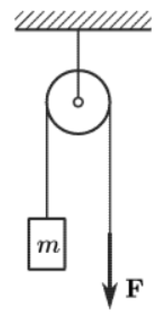 Чему равна масса груза поднимаемого с помощью неподвижного блока изображенного на рисунке если сила