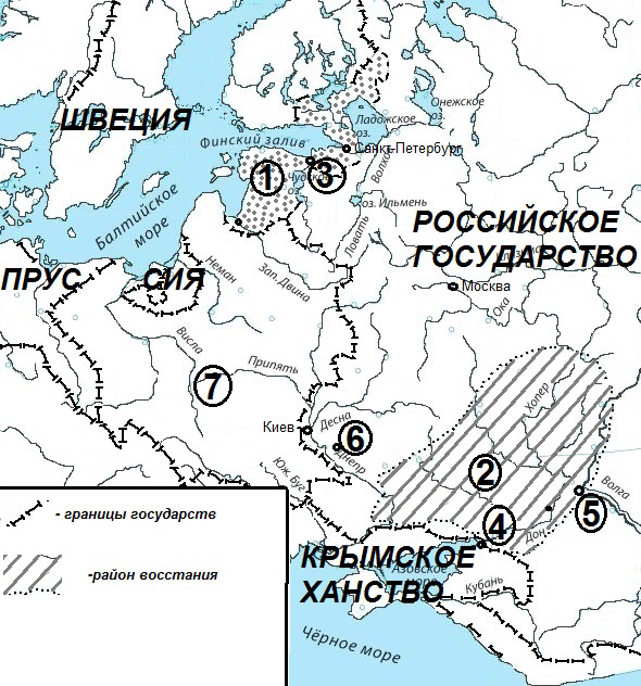 Укажите название крепости находившейся в городе обозначенном на схеме цифрой 3 защитники которой