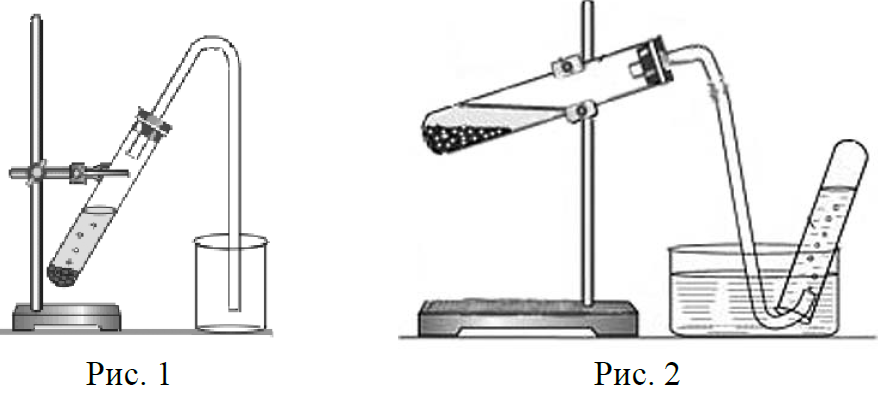 Из приборов изображенных на рисунках выберите тот с помощью которого можно получить газообразный вод