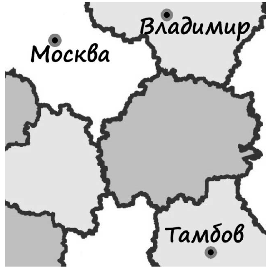 На рисунке изображен фрагмент карты европейской части россии расстояние между белгородом и липецком